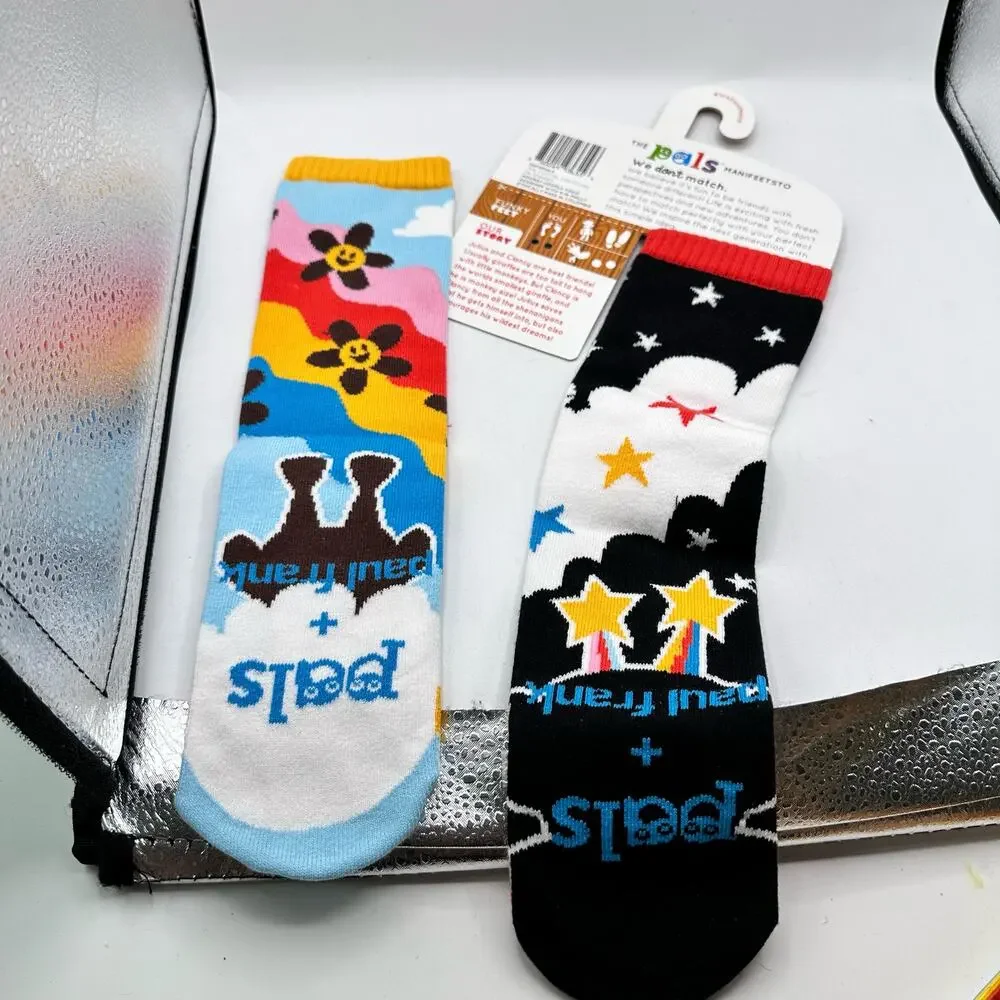 NEW Artist Signed Paul Frank Mismatched Socks - Julius and Clancy Unisex Adult